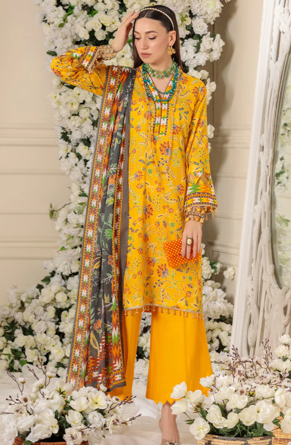 ROSHAN PF062430 Unstitched 3 Piece Dilkash Printed Lawn Suit by Paltar