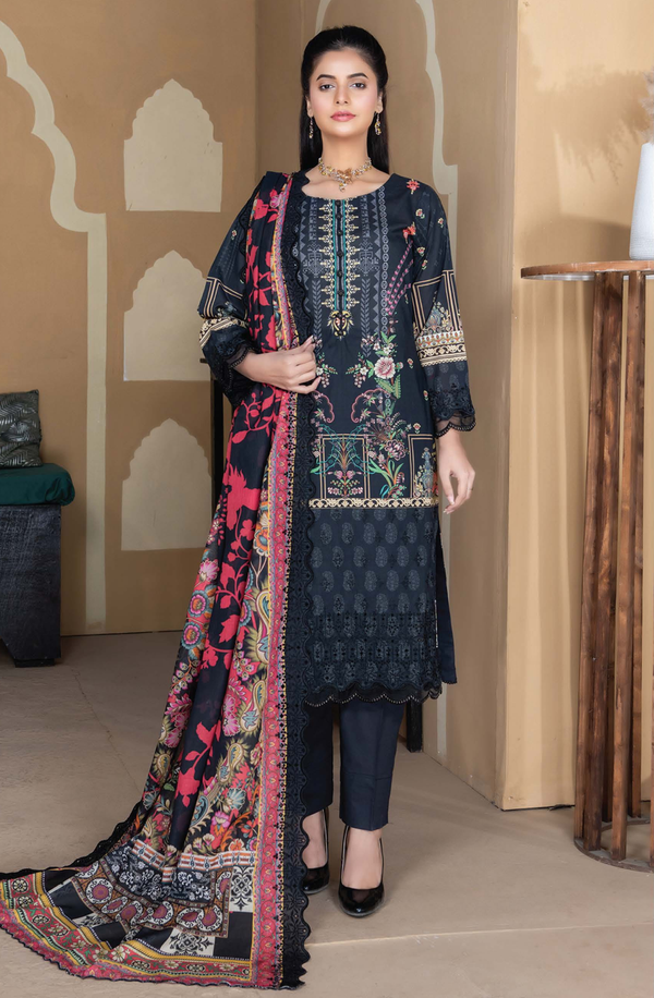 D/01 X17671 unstitched Printed Embroidered Lawn Volume-2 Collection 2025 by Rangriti