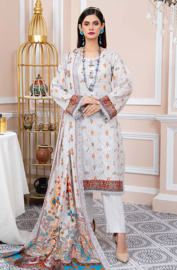 D/10 X17163 unstitched Printed Embroidered Lawn Volume-1 Collection 2025 by Rangriti