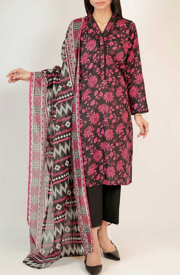 U01-25033-05A Unstitched Printed Lawn Collection 2025 Volume-1 by Saya