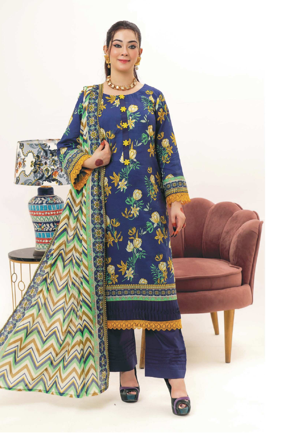 BR-1353 Mahjabeen Unstitched Printed Lawn Collection by Bronze
