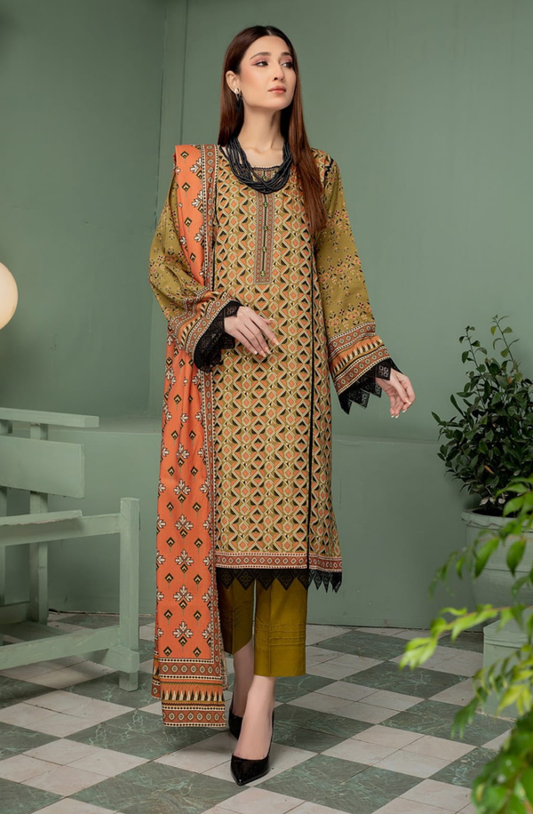 NCW-05 Unstitched 3 piece Suit Nisa Chambray Winter Collection Volume 10 by Orang