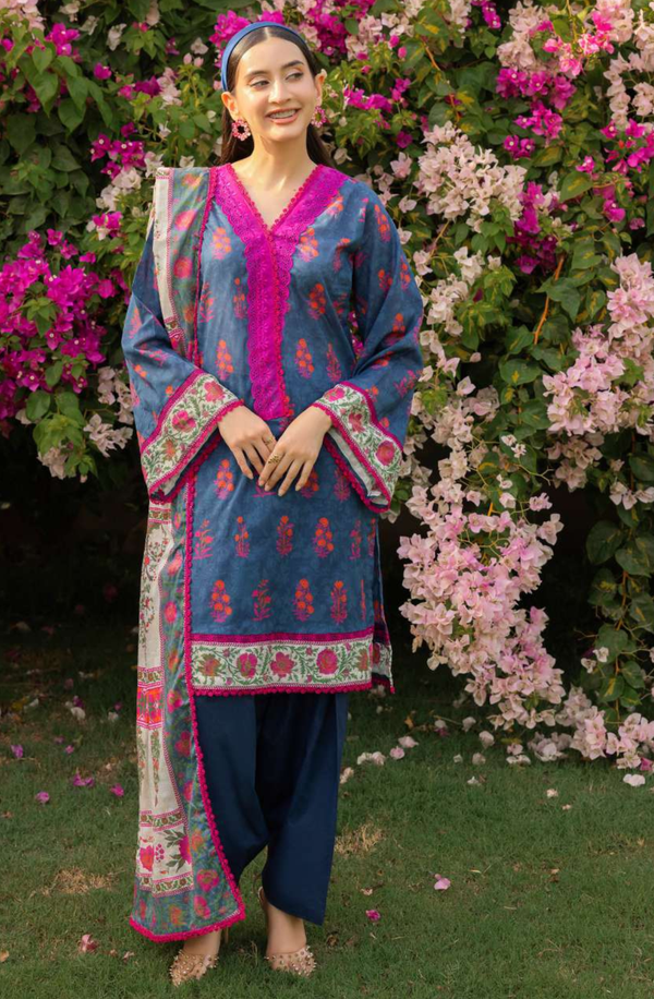 RB25-15 Unstitched 3 Piece Printed Collection 2025 Volume-1 by Raabi