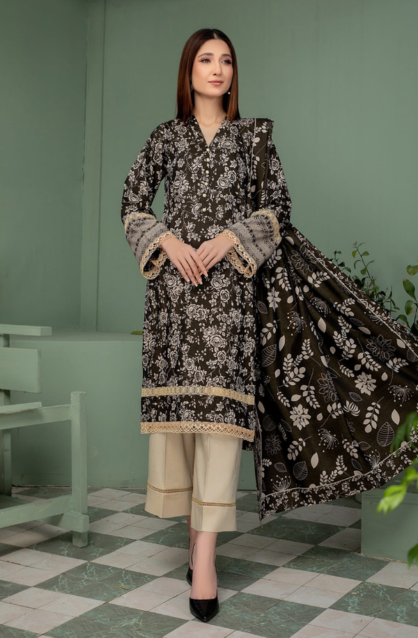 NCW-06 Unstitched 3 piece Suit Nisa Chambray Winter Collection Volume 10 by Orang