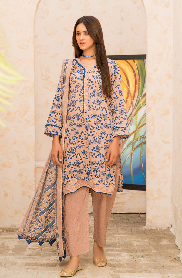 ENB-07 Unstitched 3 Piece Summer Lawn Collection Volume-1 by Edenrobe