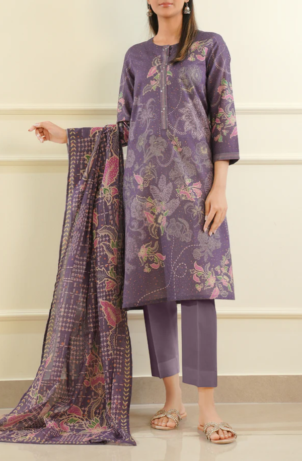 U01-25268-01A Unstitched Printed Lawn Collection 2025 Volume-3 by Saya