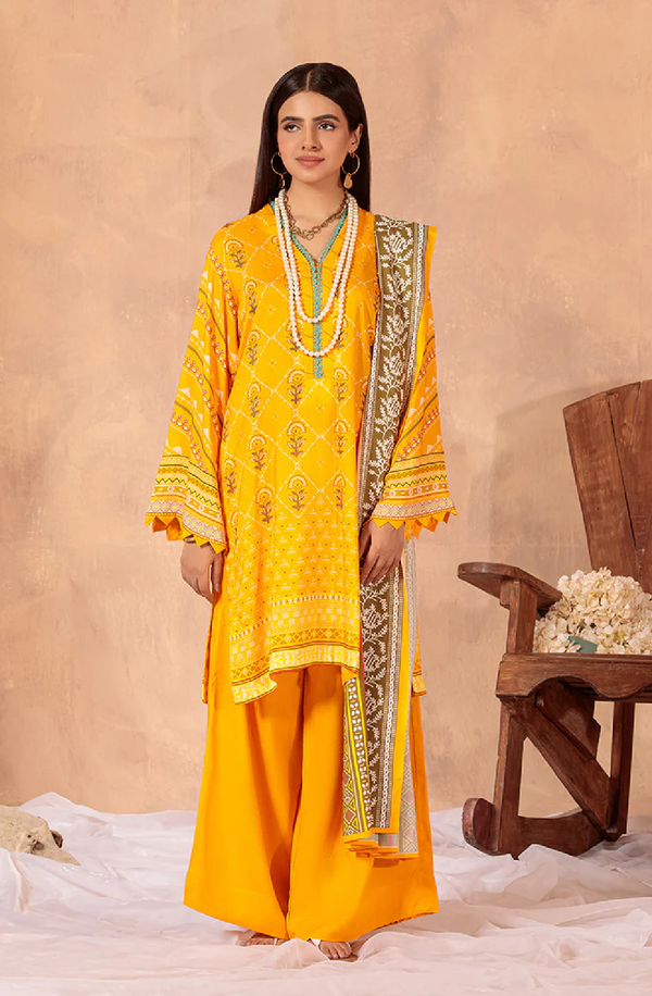 CHADAR PF092408 unstitched 3 piece Sard Printed Khaddar Suit by Paltar