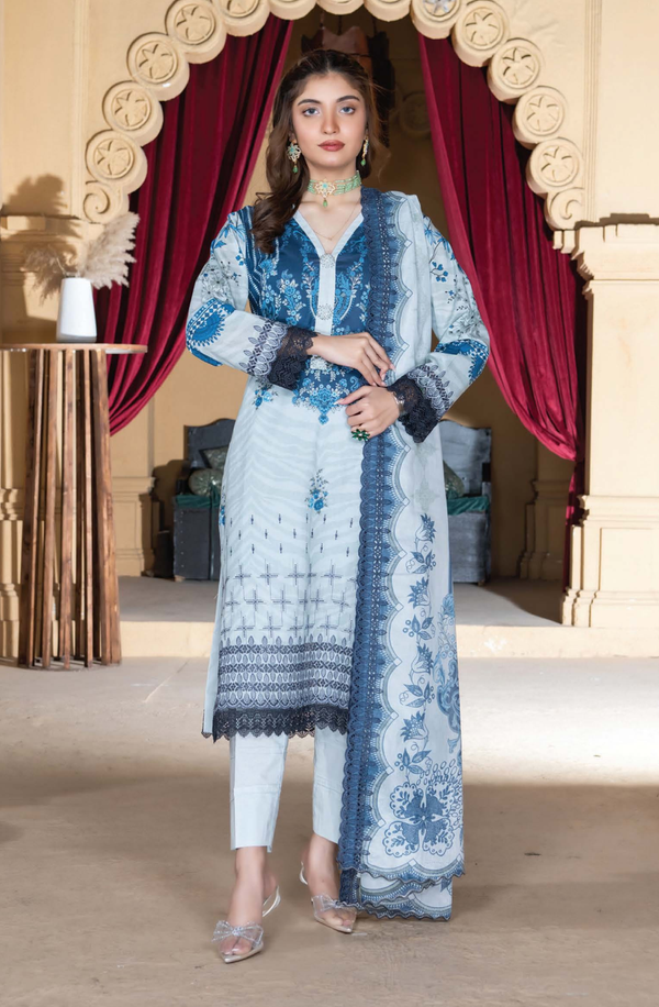 D/04 X17669 unstitched Printed Embroidered Lawn Volume-2 Collection 2025 by Rangriti