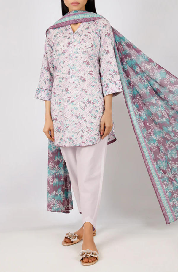 U01-25033-15B Unstitched Printed Lawn Collection 2025 Volume-1 by Saya