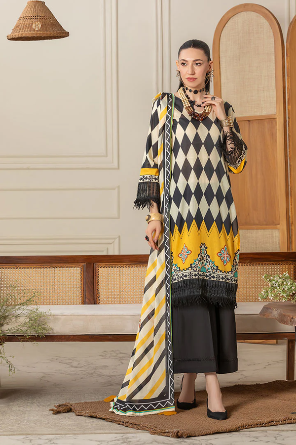 CARBON PF062412 Unstitched Bold & Black Premium Lawn Collection by Paltar