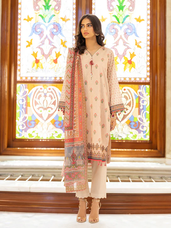 UNS23AD008UT Kiara Lawn Collection Unstitched 3 Piece suit by Salitex