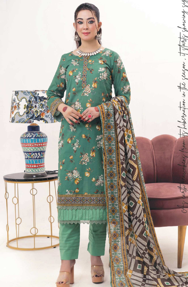 BR-1354 Mahjabeen Unstitched Printed Lawn Collection by Bronze