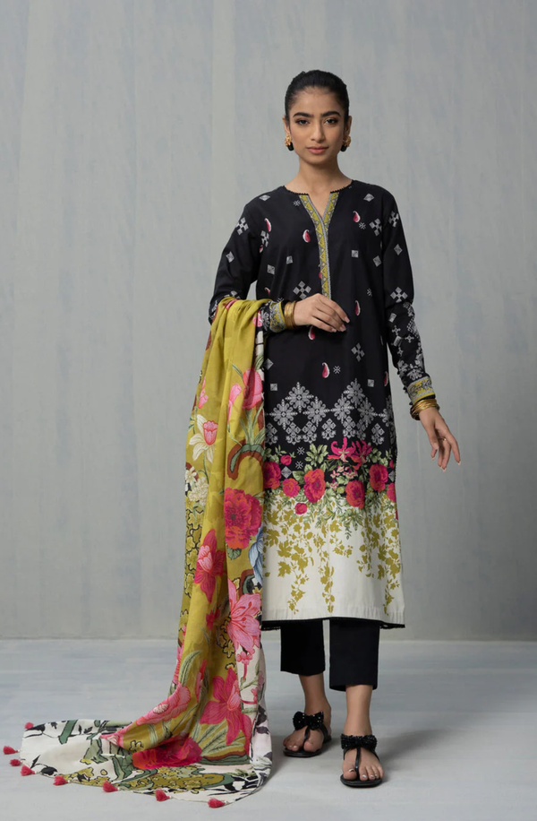 U3-PP22V5-3WS Unstitch Printed Lawn Collection 2025 Volume-03 by Sapphire