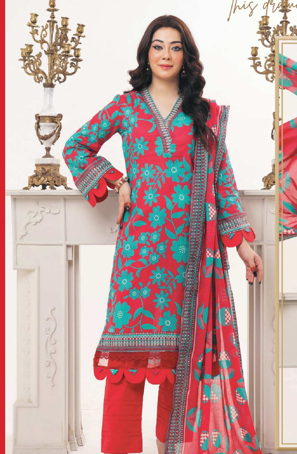 BR-1346 Mahjabeen Unstitched Printed Lawn Collection by Bronze