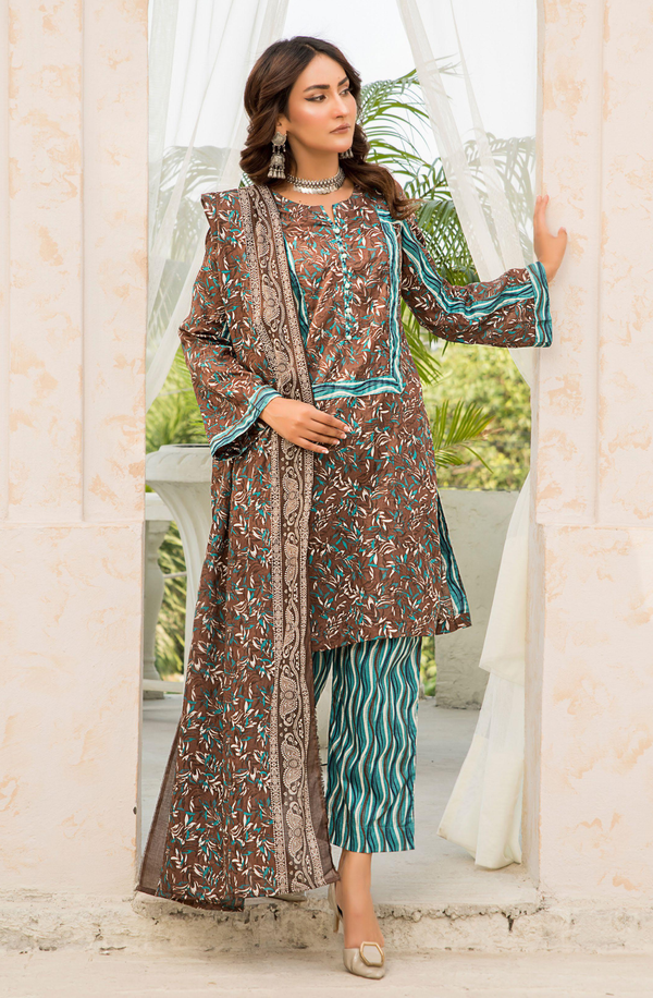 ENB-08 Unstitched 3 Piece Summer Lawn Collection Volume-1 by Edenrobe