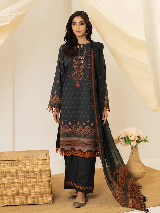 UNS23AD005UT Kiara Lawn Collection Unstitched 3 Piece suit by Salitex