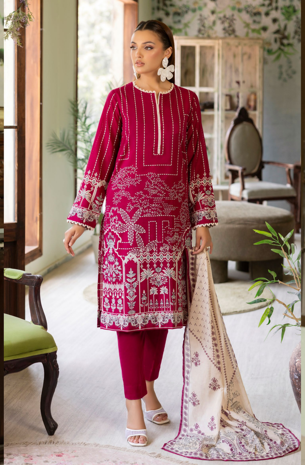 SD42027 Heer Unstitched 3 piece Lawn Suit by Gul Ahmed