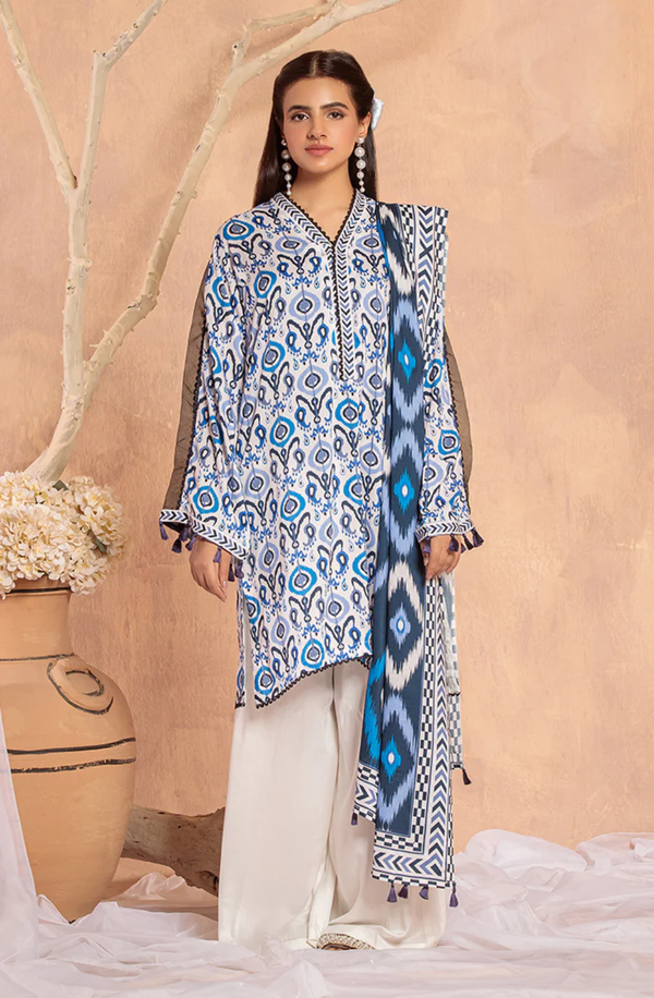 ChANDNI HAWA PF092411 unstitched 3 piece Sard Printed Khaddar Suit by Paltar