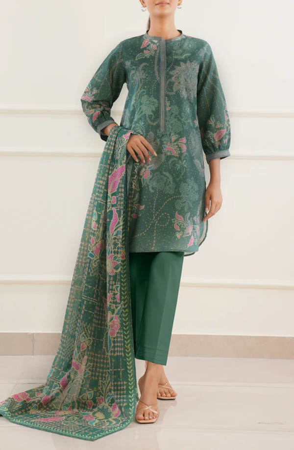 U01-25268-01B Unstitched Printed Lawn Collection 2025 Volume-3 by Saya