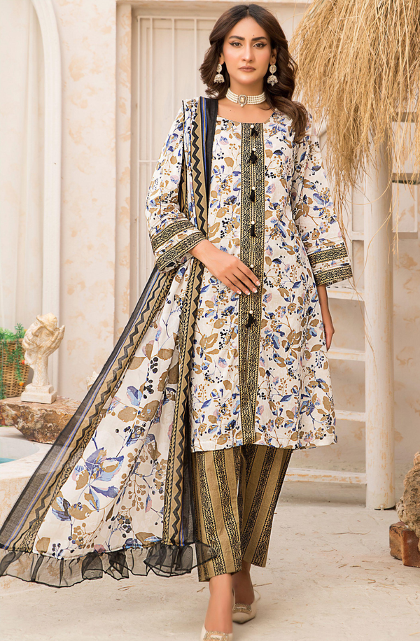 ENB-11 Unstitched 3 Piece Summer Lawn Collection Volume-1 by Edenrobe