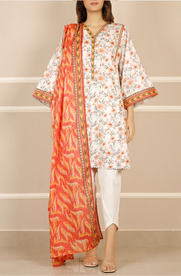 U01-25268-30A Unstitched Printed Lawn Collection 2025 Volume-3 by Saya