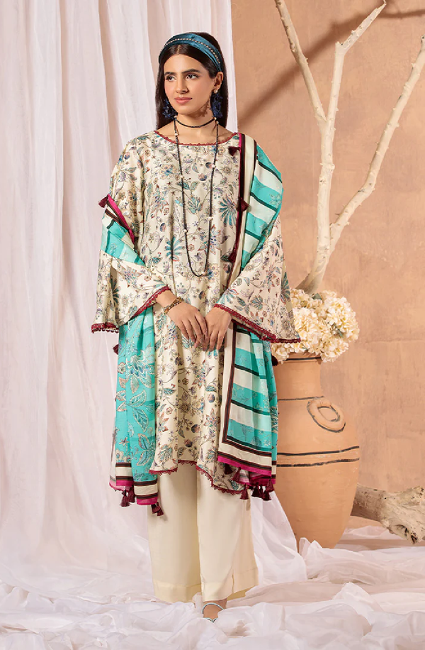 GUZAR PF092410 unstitched 3 piece Sard Printed Khaddar Suit by Paltar