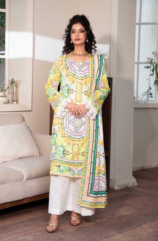 PF122425 Behroz unstitched Premium Lawn Suit Collection 2025 by Paltar