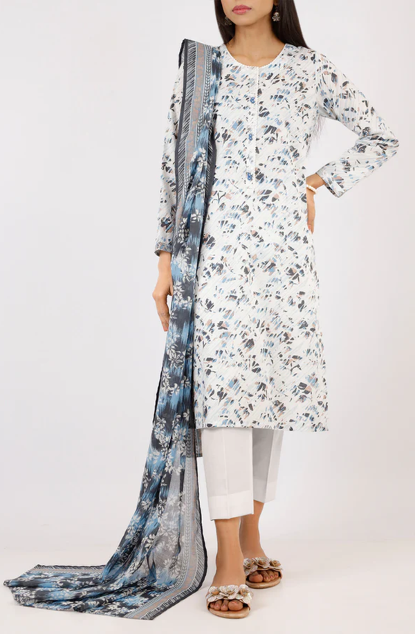 U01-25033-15A Unstitched Printed Lawn Collection 2025 Volume-1 by Saya