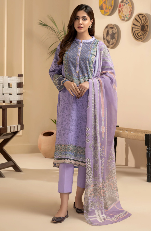 U2625SU-3PC-PRP Unstitch 3 Piece Lawn Collection 2024 by Limelight