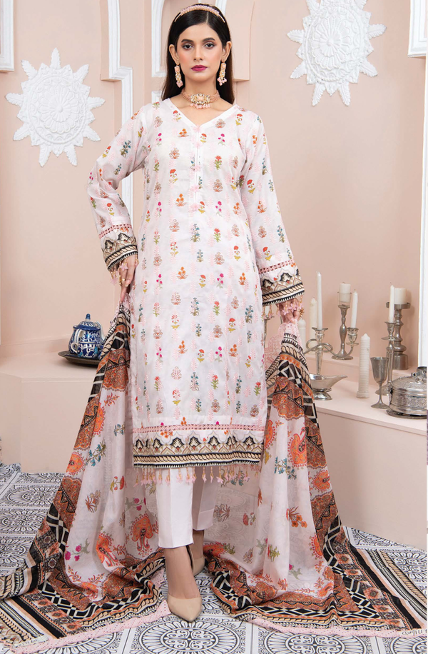 D/05 X17160 unstitched Printed Embroidered Lawn Volume-1 Collection 2025 by Rangriti