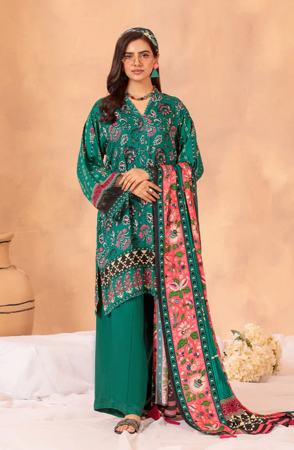 JADOO PF092405 unstitched 3 piece Sard Printed Khaddar Suit by Paltar