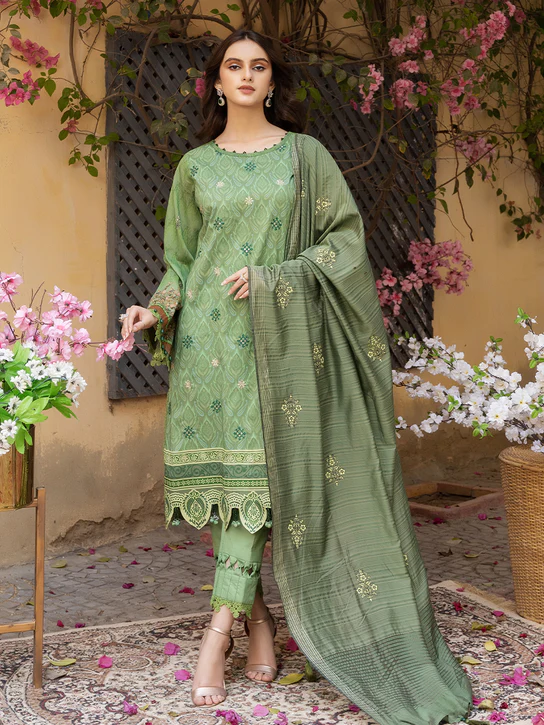 UNS23AI005UT Rukhsaar Embroidered Collection Unstitched 3 piece Suit by Salitex