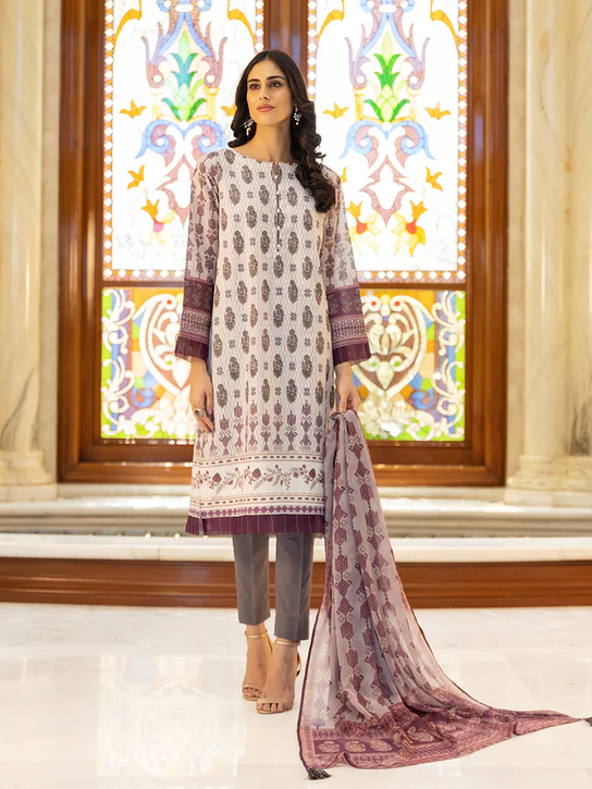 UNS23AD011UT Kiara Lawn Collection Unstitched 3 Piece suit by Salitex