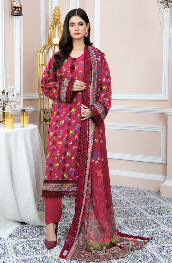 D/06 X17164 unstitched Printed Embroidered Lawn Volume-1 Collection 2025 by Rangriti