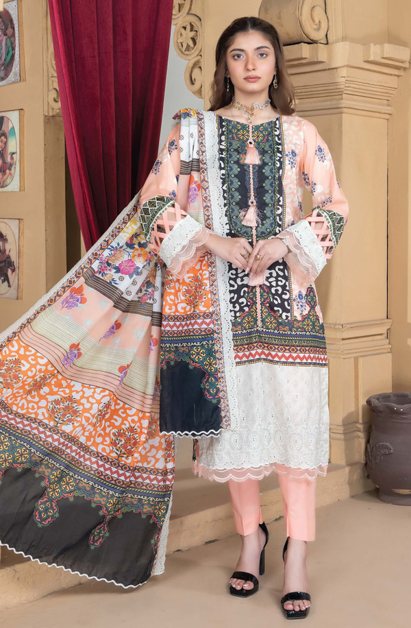 D/09 X17674 unstitched Printed Embroidered Lawn Volume-2 Collection 2025 by Rangriti