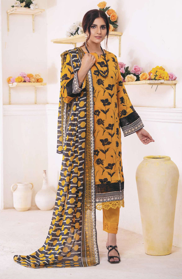 ART2-06 Unstitched 3-piece Lawn suit Volume-2 by Meerab