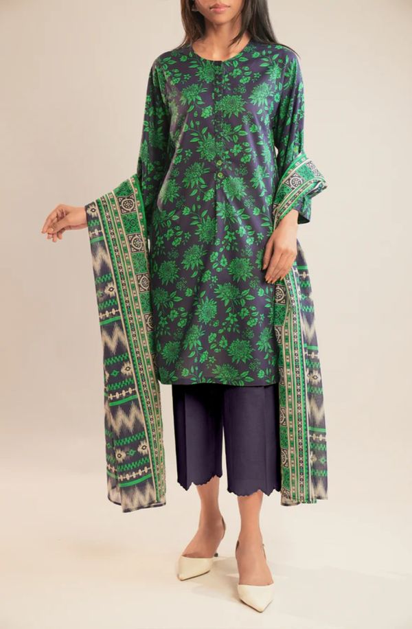 U01-25033-05B Unstitched Printed Lawn Collection 2025 Volume-1 by Saya