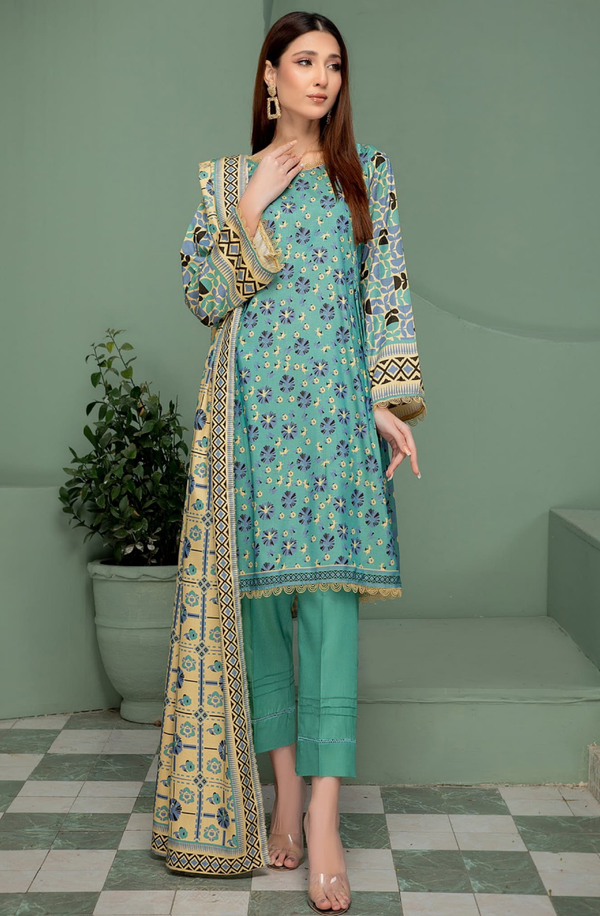 NCW-03 Unstitched 3 piece Suit Nisa Chambray Winter Collection Volume 10 by Orang