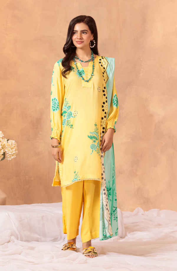 NAZAKAT PF092404 unstitched 3 piece Sard Printed Khaddar Suit by Paltar