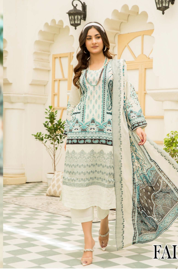 FAIRY-GLOW Unstitched 3 piece Luxury Embroidered lawn Suit by Tehzeeb