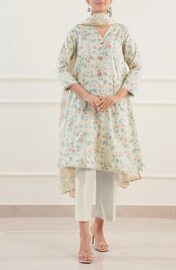 U01-25268-14B Unstitched Printed Lawn Collection 2025 Volume-2 by Saya