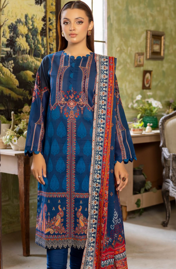 SD42036 Heer Unstitched 3 piece Lawn Suit by Gul Ahmed