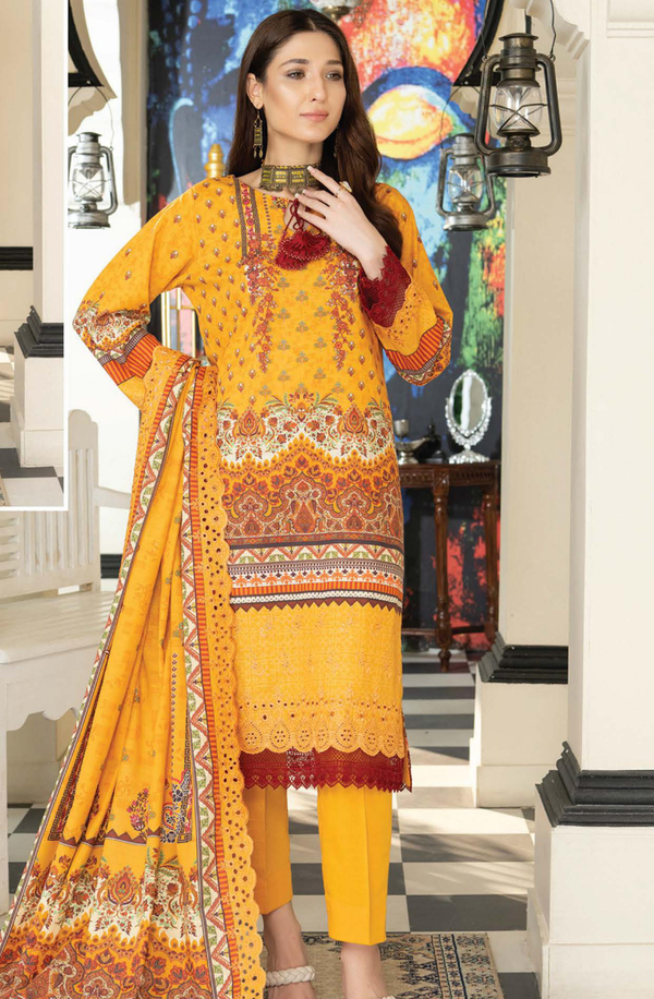 D/4 X15531 unstitched 3 piece Digital Printed Embroidered Khaddar suit by Rangriti