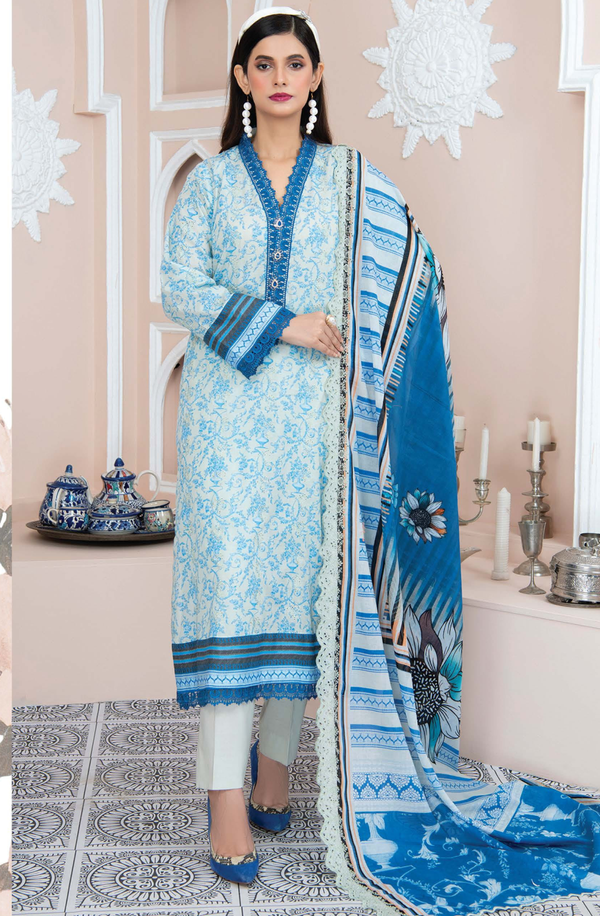 D/09 X17167 unstitched Printed Embroidered Lawn Volume-1 Collection 2025 by Rangriti