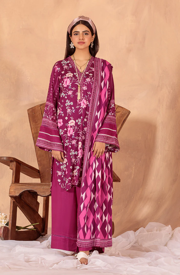 NIGHEBAN PF092409 unstitched 3 piece Sard Printed Khaddar Suit by Paltar