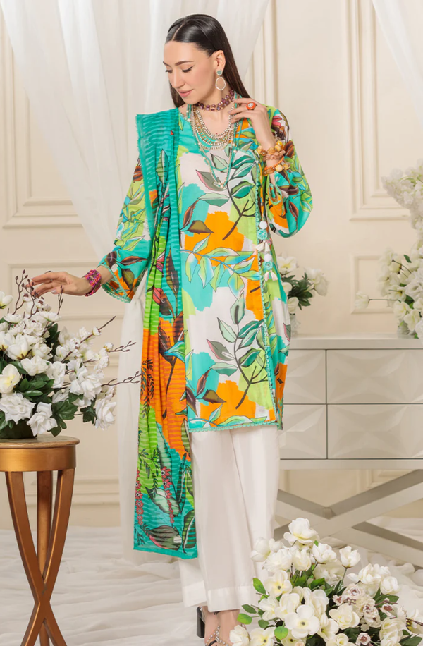 RANGIN PF062429 Unstitched 3 Piece Dilkash Printed Lawn Suit by Paltar