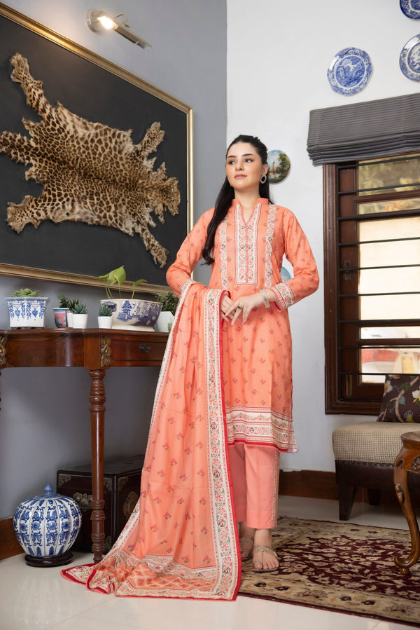 S14-2 Unstitched 3 piece Suit Salina Printed Lawn Volume 14 by Regalia