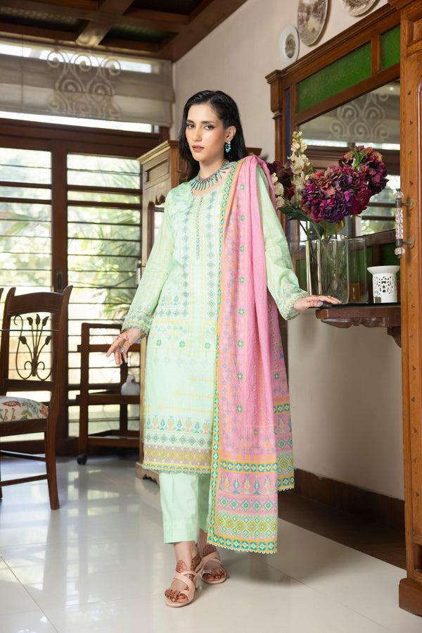 S14-3 Unstitched 3 piece Suit Salina Printed Lawn Volume 14 by Regalia