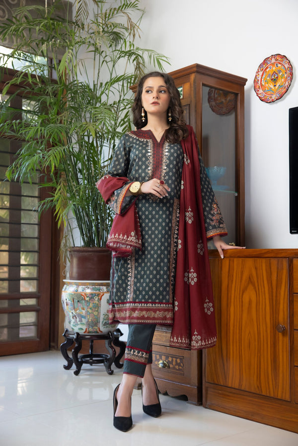 S14-6 Unstitched 3 piece Suit Salina Printed Lawn Volume 14 by Regalia