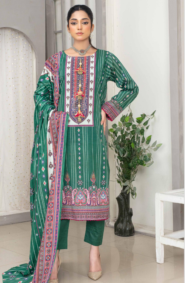 ART-03 Lawn Unstitched 3-piece suit by Meerab